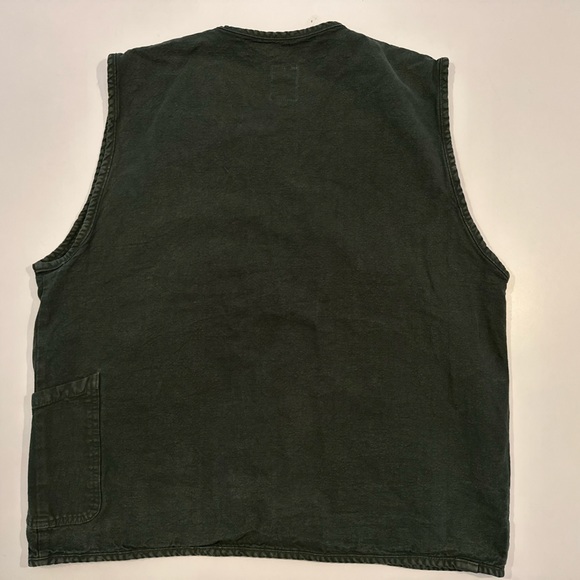 Vintage garden gear button up green utility vest - Picture 3 of 3